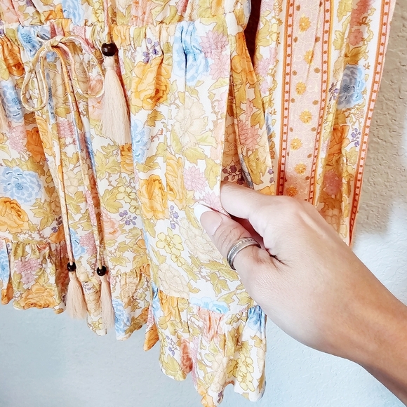 Spell Enchanted Wood Romper Playsuit Dandelion Yellow Floral Small NWOT - Picture 13 of 16